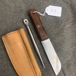 2 Piece Rigging Knife & Marlingspike With Leather Sheat K8